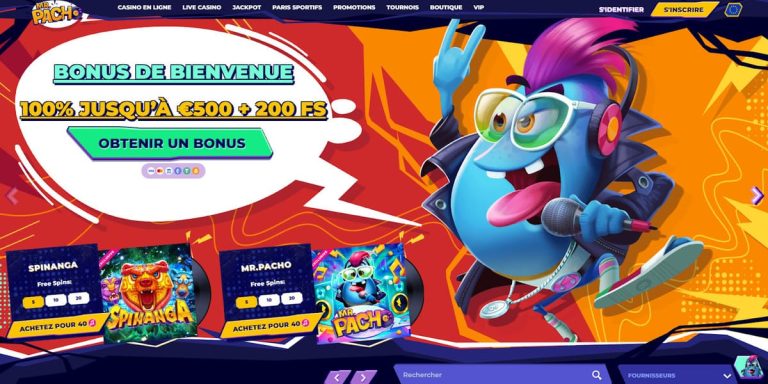 bonus bienvenue Pacho casino